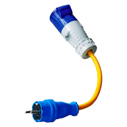Adapter z zwykłego gniazda sieciowego 230V na przewód zasilania portowego 50cm